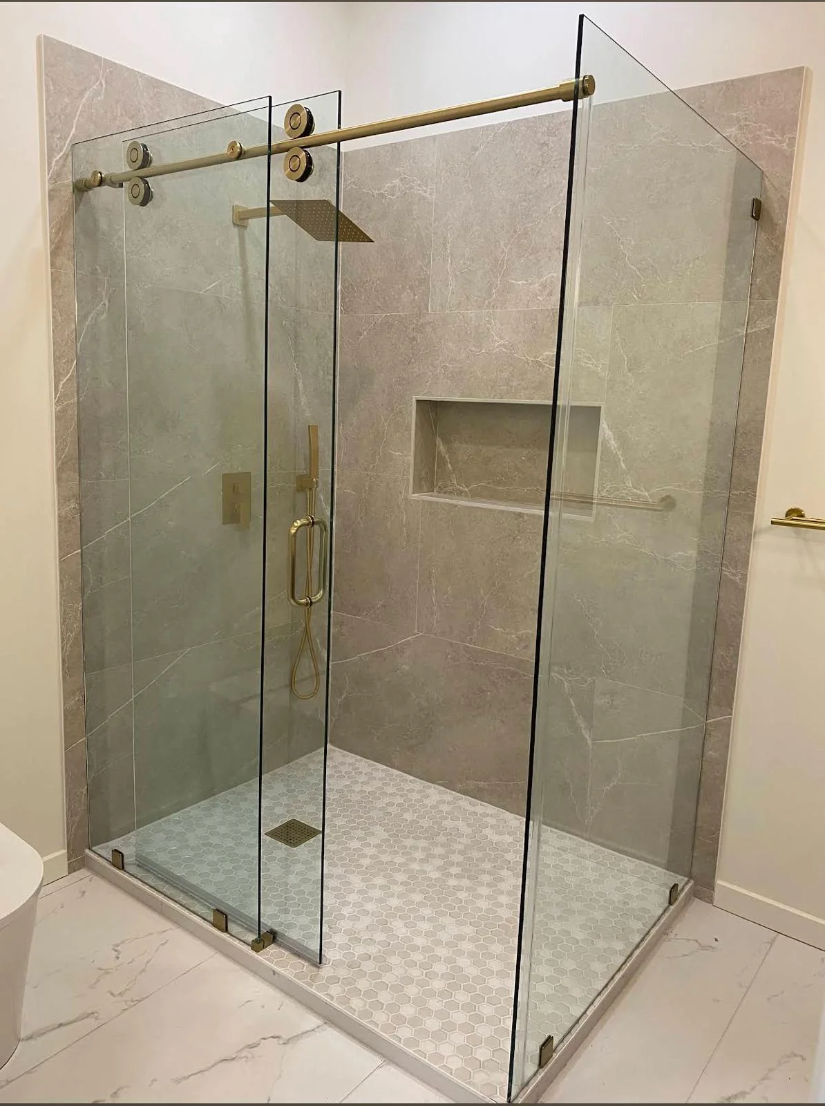 Custom Shower Door & Glass Wall Installation