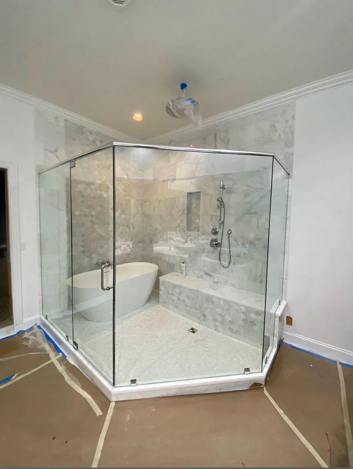 Custom Shower Door & Glass Wall Installation